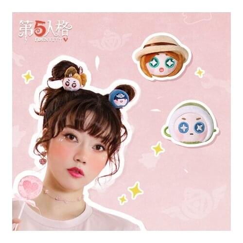 2021 Game Identity V Naib Emma Cute Plush Elastic Hair Bands Accessories Hair Rope Ring Girl Double Ponytail Headwear Cosplay