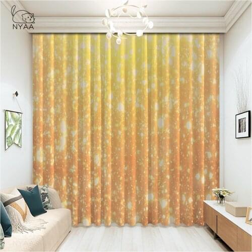 Luxury Fashion Glittery Gold Background Texture Curtain Kids Bedroom Shiny Curtains Decor Teen Room Garden Curtain Micro Shading