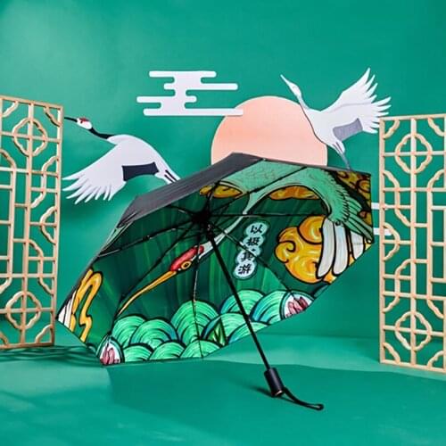 Luxury Creative Umbrella Cartoon Double Portable UV Umbrella Folding Windproof Sombrillas Playa Household Merchandises BE50UB