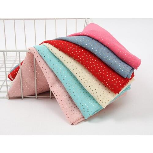 10PCS/Lot Wholesale 2020 New Arrival Glitter Chiffon Scarf Hijabs Fashion Shawls Women Large Size Muslim Head Wraps Turbans