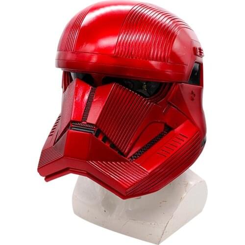 Sith Trooper Mask Helmet The Rise of Skywalker Cosplay Red PVC Helmets Masks Halloween Carnival Props