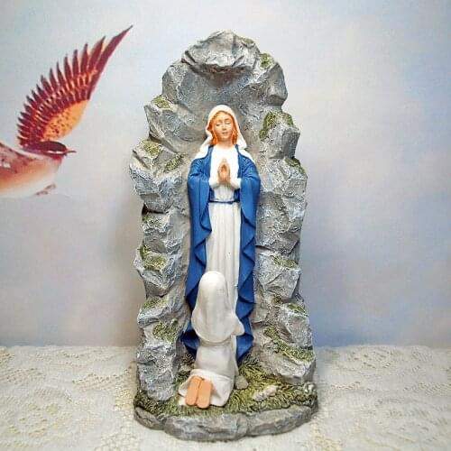 God Christian Virgin Mary Decoration LED Lighting Virgin Mary Statue Christmas Statue Worship Decoration Catholic Gift Creature
