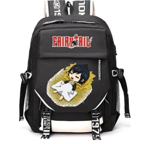 FAIRY TAIL Natsu END Happy Lucy Heartfilia Outdoor Travel Rucksack Casual Schoolbag Student Backpacks