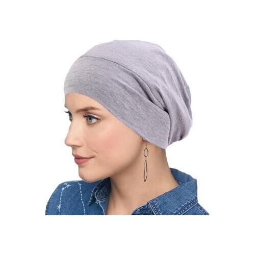 High-quality womens bamboo fiber stretch cotton hood satin-lined double-layer night cap hair care cap headwear cap wrappedSP027