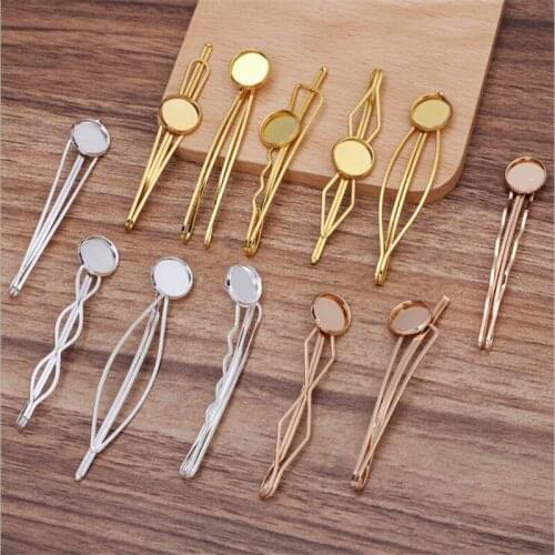 SIXTY TOWFISH 10 Pieces DIY Jewelry Accessories Wholesale insert 12mm Tray Hairpin Side Clip Bangs Clip