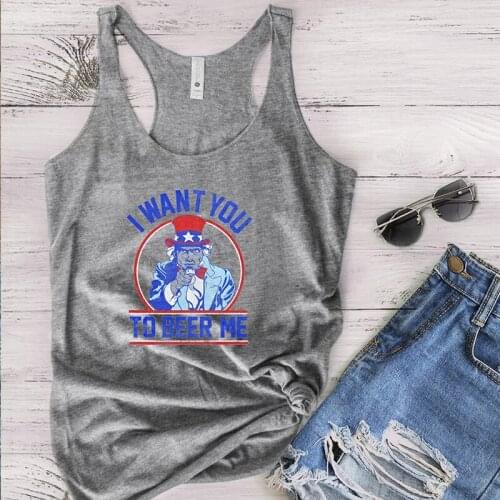 I Want You To Beer Me Tshirt Women Independence Day Flag Celebration T Shirt Plus Size 2021 New Womens Streetwear Tops Tee