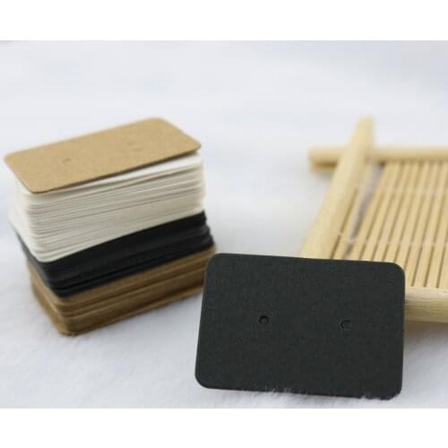 100pcs White Paper Earring Packaging Card Jewelry Holder Earring Display Card Earring Packing Tool Jewelry Store Accessories