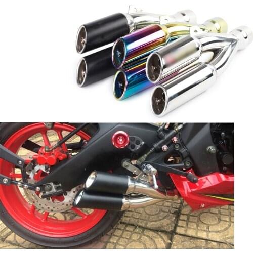 51mm Universal Motorcycle Exhaust exhaust Double hole motorcycle Muffler Escape moto System For suzuki benelli 600 tmax530