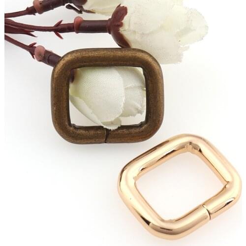 6pcs 20mm Adjustable Square belt buckle Antique bronze Gold DIY Needlework Luggage Sewing handmade Bag Purse Accessories