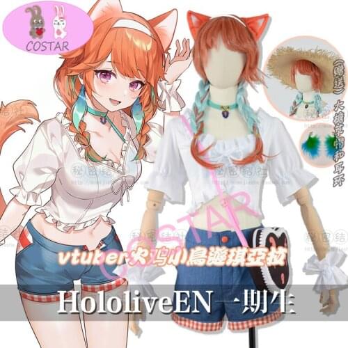 Anime!Vtuber Hololive Takanashi Kiara Battle Suit Lovely Uniform Cosplay Costume Halloween Party Outfit Dailydress For Women NEW