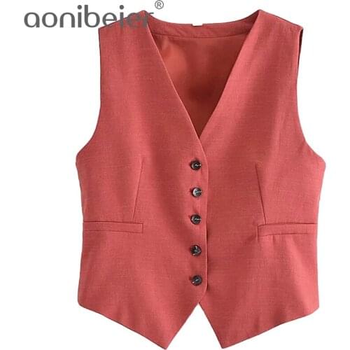 Женские осенние жилеты Aonibeier China At AliExpress