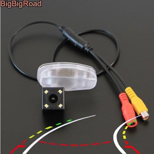 BigBigRoad Car Intelligent Dynamic Trajectory Tracks Rear View CCD Camera For Honda Vezel HRV H-RV XRV X-RV 2013 2014 2015 2016