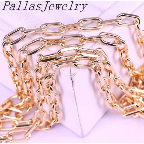 5Meters Gold Color Oval Shape Chains Bulk Fit Bracelets Necklace Findings Open Link Chain For DIY Jewelry Making