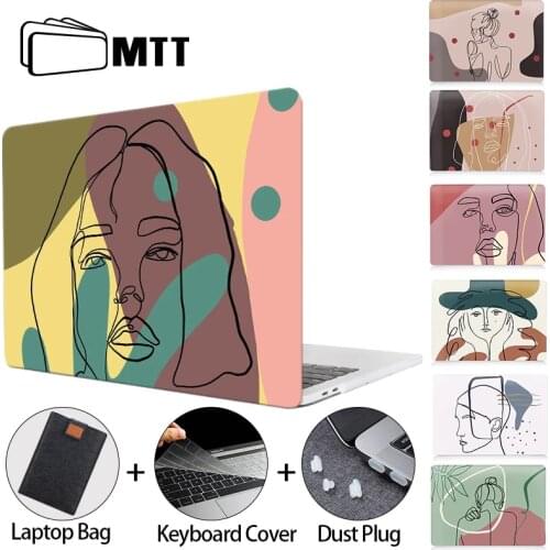 MTT Laptop Case For Macbook Pro Air 11 12 13 15 16 inch funda 2020 Abstract Print Laptop Sleeve+Keyboard Cover a1932 a2289 a2251