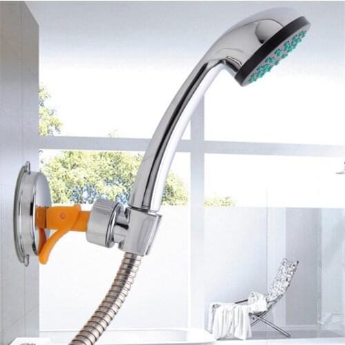 Shower Head Holder Powerful Suction Cup Universal Adjustable Hand Shower Bracket Base Bathroom Shower Nozzle Fixed Wall Rack
