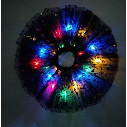 Childrens luminous LED Skirt Tutu Cosplay Carnival Party Halloween Costume Carnival Birthday Party children skirt Pumpkin
