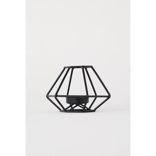 Europe Candle Holders Modern Black Golden Romantic Dinner Candle Holder Lantern Candlestick Candelero Table Centerpiece XX50CH