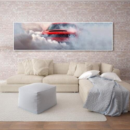 Canvas Painting Sports car dodge challenger demon Wall Art Picture Modular Wallpapers Poster HD Print for living room Home Decor