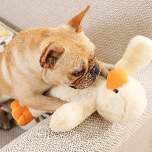 Dog Plush Toys Squeak Cute Pet Duck Animal Fidget Plush Toy 강아지 Puppy Chew Squeaky Whistling Involved Dogs Toys Accessories