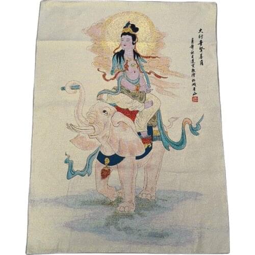 China old Tibet silk Thangka like hanging painting fengshui 60x90m