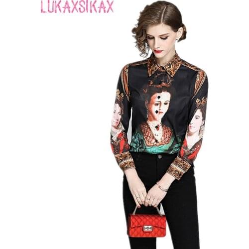 LUKAXSIKAX Womens Black Shirts