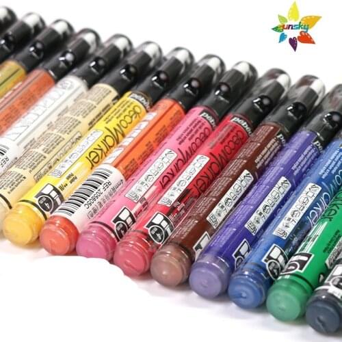 Original pebeo 1.2MM round Marker pen Water based acrylic pigment opaque DIY hand painted 47 colors single color Self selected