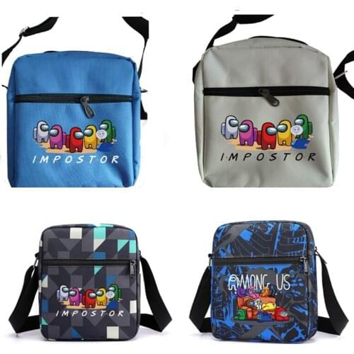 New among of us Bag Shoulder Chest bag Printed Cute Wallet Multifunction Mobile Phone Canvas Small Coin Purse Crossbag Gift