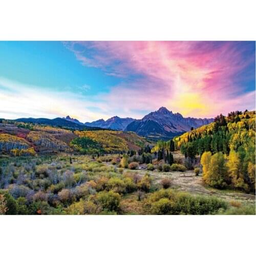 Landscape Backdrop Aurora in the Suburbs Scenery Party Photography Background Holiday Celebration Photo Booth Studio Decor