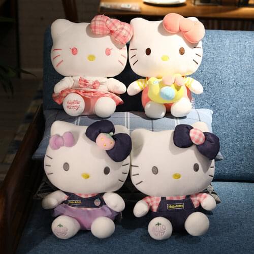 32cm HelloKitty Plush Toy Cute KT Cat Doll Creative Cat Doll Anime Stuffed Toys Fashion Plush Doll Girls Toys Birthday Gift