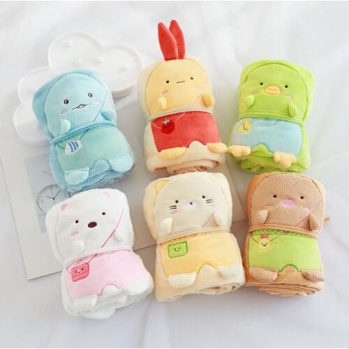Anime Cartoon Image Sumikkogurashi Plush Blanket Kawaii Roll Blanket Furniture Office Air Conditioning Blanket