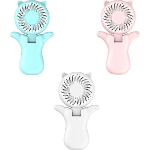 Handheld Fan Portable USB Rechargeable Cooling Fan Desk Fan Summer Cooler With Lanyard Fan