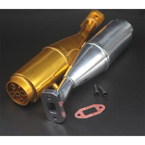 RC 1:5 Baja 5B/5bss HPI Aluminum Upgrade Silver Rocket Exhaust Pipe Joint Tubing 15005S