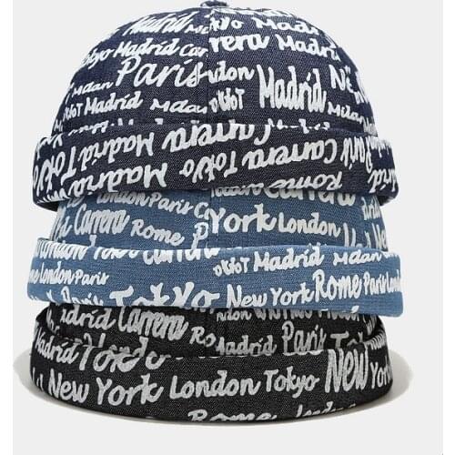Vintage Docker Cap Brimless Hat Beanie Hats For Women Retro Adjustable Literary Landlord Sailor Cap Hip Hop Hat gorras hombre