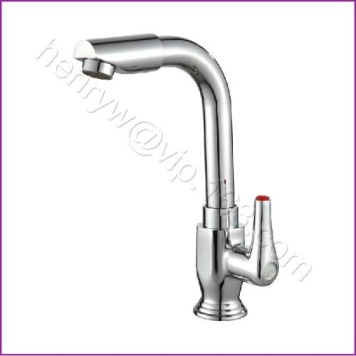 Luxury Brass Kitchen Sink Cold Water Faucet 360 Turn Spout of Single Leaver Kitchen Cold Water Tap