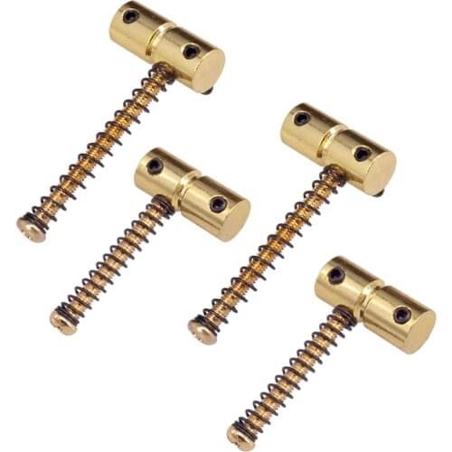Tooyful 4Pcs Long Short Electric Bass Guitar Bridge Saddle Mounting Screw Fixed String Saddle Code Guitar Parts Accessory