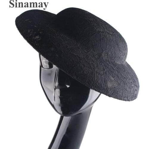 Vintage 30CM Big Fascinators Bases Make For Women Wedding Party DIY Hair Accessories Ivory Bridal Hats Event Millinery 6Pcs/Lot