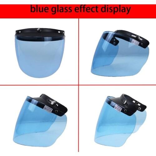 Vintage helmet open face helmet Do it your self helmet glass for all kinds of motorcycle helmets with 3 pin buckle multi color