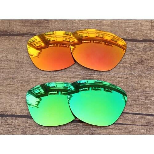 Vonxyz 2 Pairs Ruby Mirror & Jade Mirror Replacement Lenses for-Oakley Frogskins Frame