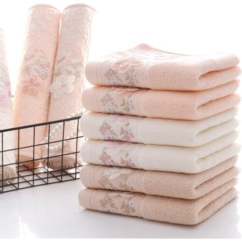 High Quality Cotton Towel Bath Towel Creative Couple Face Towel Plain Embroidery Gift Custom Embroidered Logo