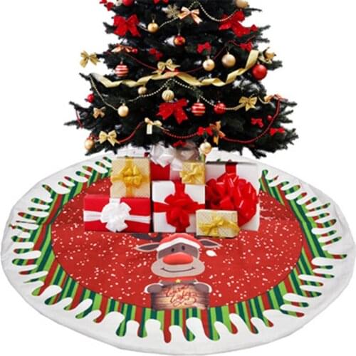 78cm Merry Christmas Tree Skirt Apron Floor Carpet Mat Christmas Tree Cover DIY Holiday Home Decoration Christmas Tree Skirt