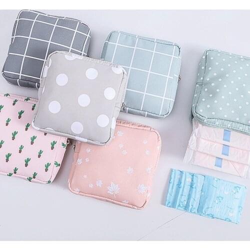 Women Sanitary Pad Pouch Waterproof Tampon Storage Bag Portable Makeup Lipstick Key Earphone Data Cables Credit Card Organizer
