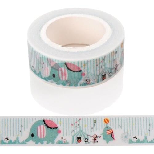 1 Pcs New Diy Cute Cartoon Elephant Washi Tape Sticker Paper For Scrapbooking Decoration Material Escolar Masking Tape