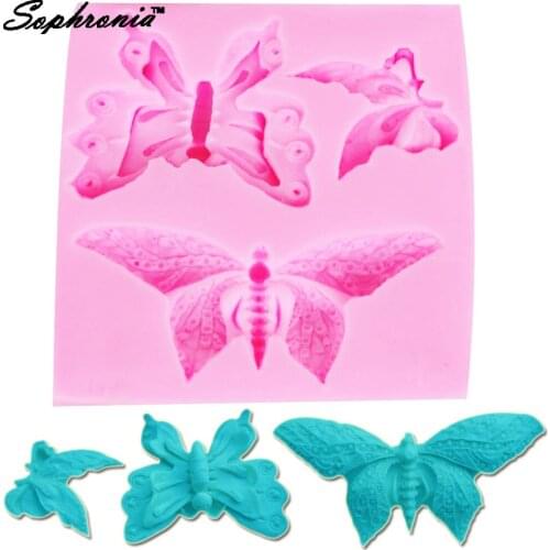 10PCS/SET Butterfly Cake Mold Silicone Mold for Cake Decoration DIY Sugarcraft Fondant Mould Baking Tools M140