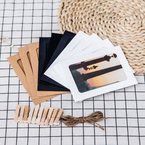 10pcs/lot Photo Frame Picture Wooden Photo Frame Clip Paper Picture Holder Photo Booth Props Home Wedding Wall Decor