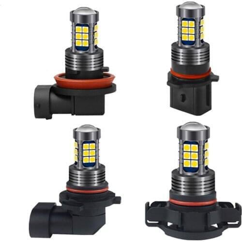 10PCS/Lot H7 H11 H16 P13W PSX26W PSX24W 2504 Canbus LED Car Bulb 2600Lm 3030 27smd Reverse DRL Light White wholesale