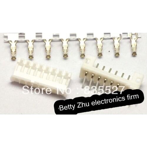 100pcs/lot PH2.0-8P 8PIN terminal block 2.0MM pitch connector : plug + plastic bending needle socket + terminal
