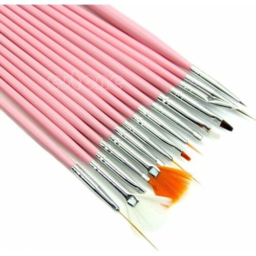 15PCS UV Gel Design Painting Pen Nail Art Brush Set for Salon Manicure DIY Tools High Quality