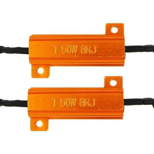 2pcs 50W 8RJ 6RJ H7 H11 9006 Headlight Load Resistor LED Canbus Car Fog Lamps Decoder Error Warning Resistance