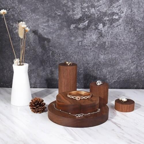 85LB Wood Necklace Stand Holder Shelf Jewelry Display Rack Bracket Rings Earrings Organizer for Woman Girl Gifts