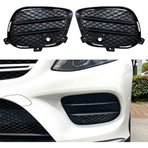 2X Gloss Black Auto Front Bumper Fog Lamp Grille For Mercedes-Benz AMG GLE GLS Class GLE Coupe W166 X166 C292 Sport Version